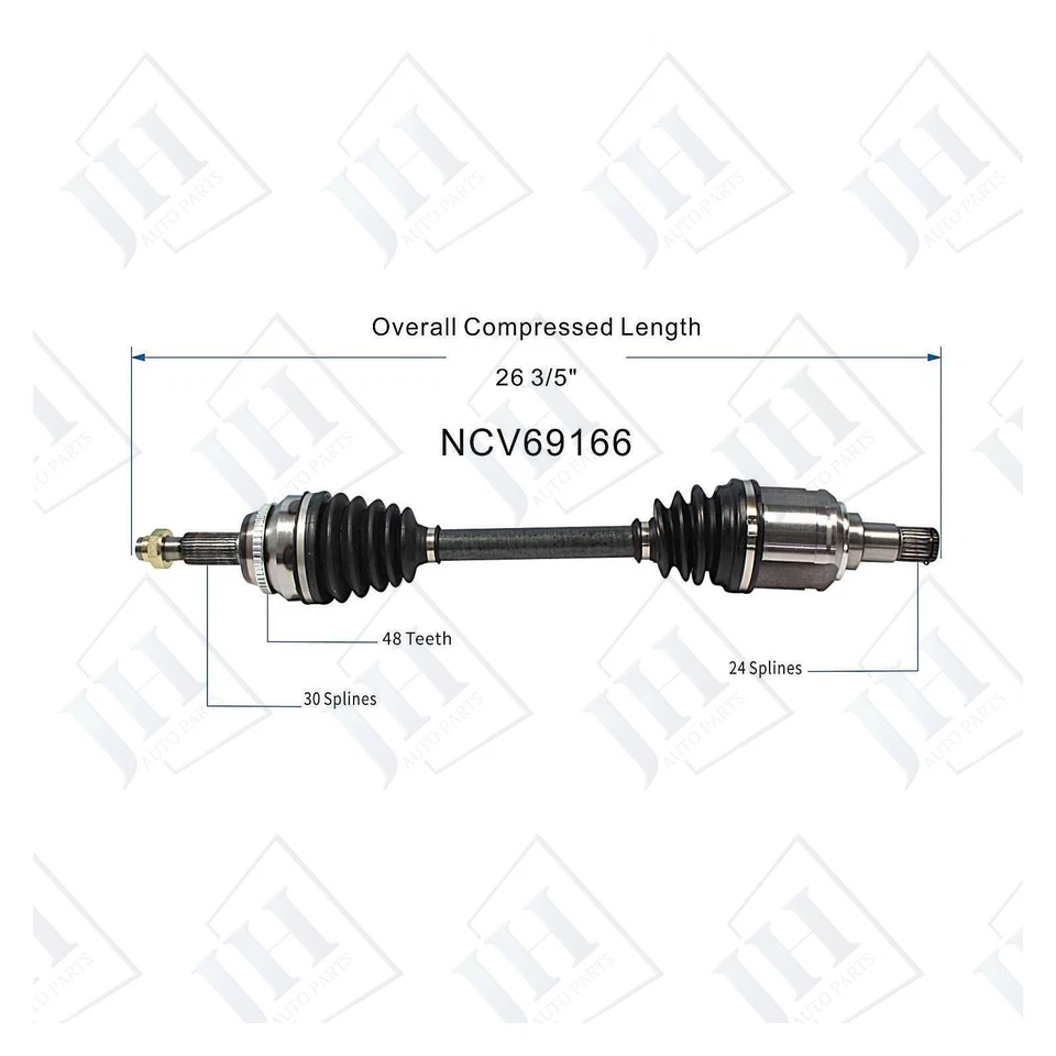 Juego de ejes CV par delantero izquierdo derecho OE para Toyota Venza L4 2009-15 2,7 L tracción delantera Foto 2 de 4