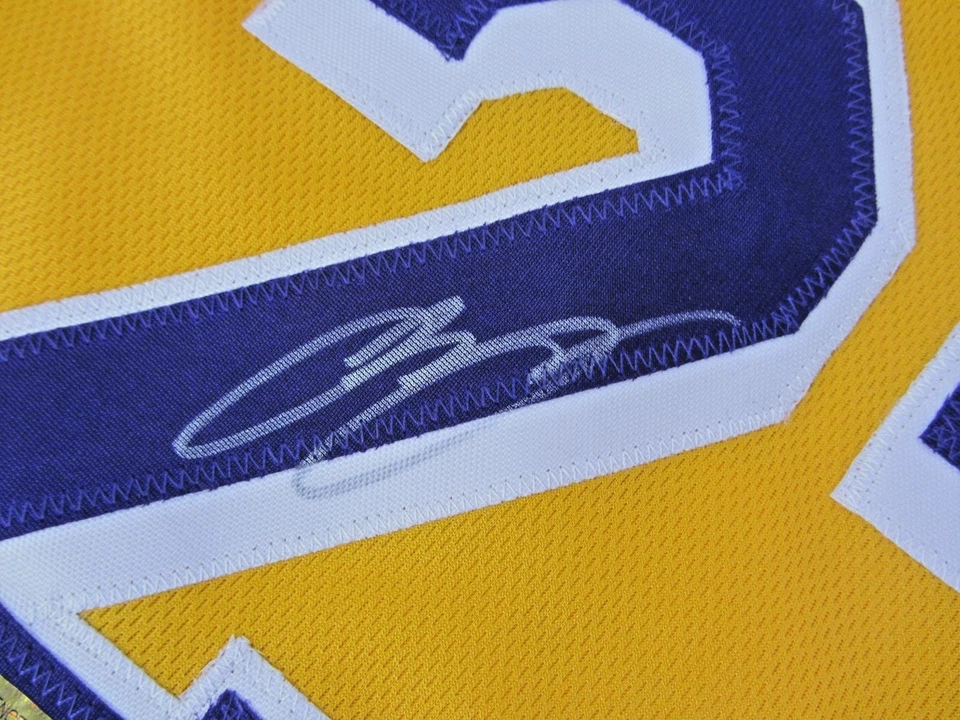 LEBRON JAMES Signed Jersey XL LAKERS Autograph w/COA (GOLDEN) - Image 2 of 4