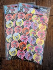 DreamWorks Trolls World Tour 4 Sheets Of 96 Stickers. Age 3 
