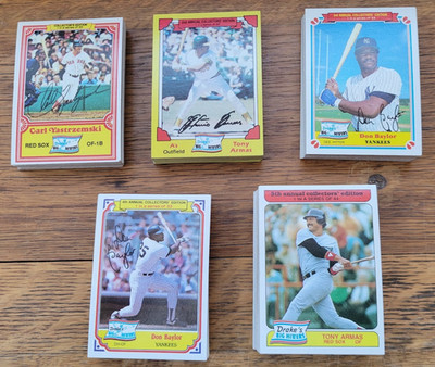 DRAKE'S BIG HITTERS - 1981, 1982, 1983, 1984, 1985 COMPLETE SETS NM/MT Loaded!