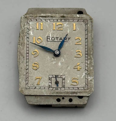 Rotary 7/300 Watch Movement Peseux Tank 17 Jewels Swiss Manual Wind Parts 19.3mm