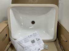 Kohler K-20000-0 Caxton Rectangular Undermount Bathroom Sink w/Overflow - White