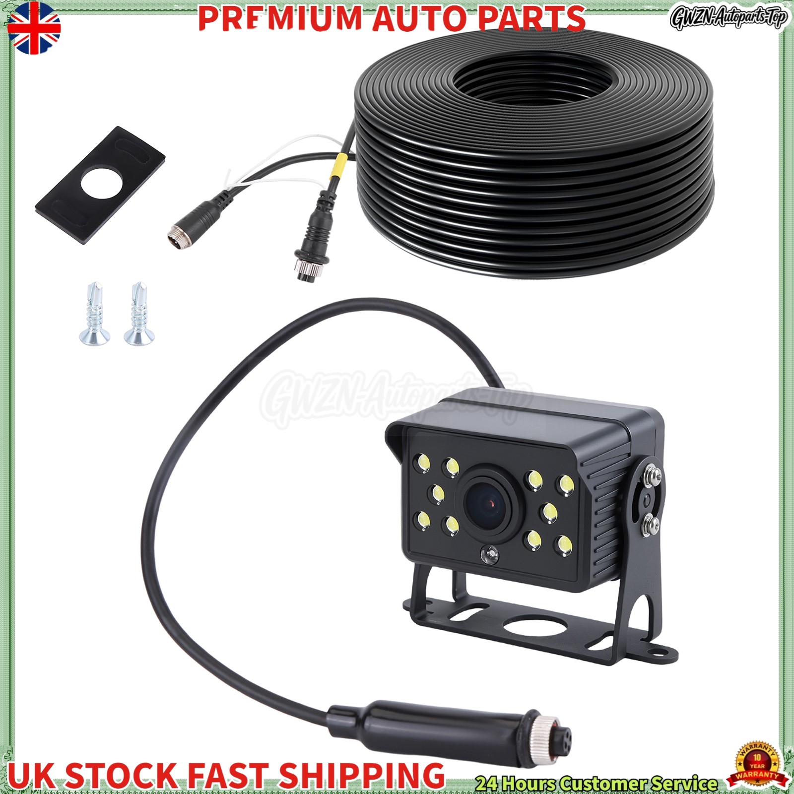 For Truck Van Bus Motorhome Car Reversing Camera Rear View Night Vision 11LED