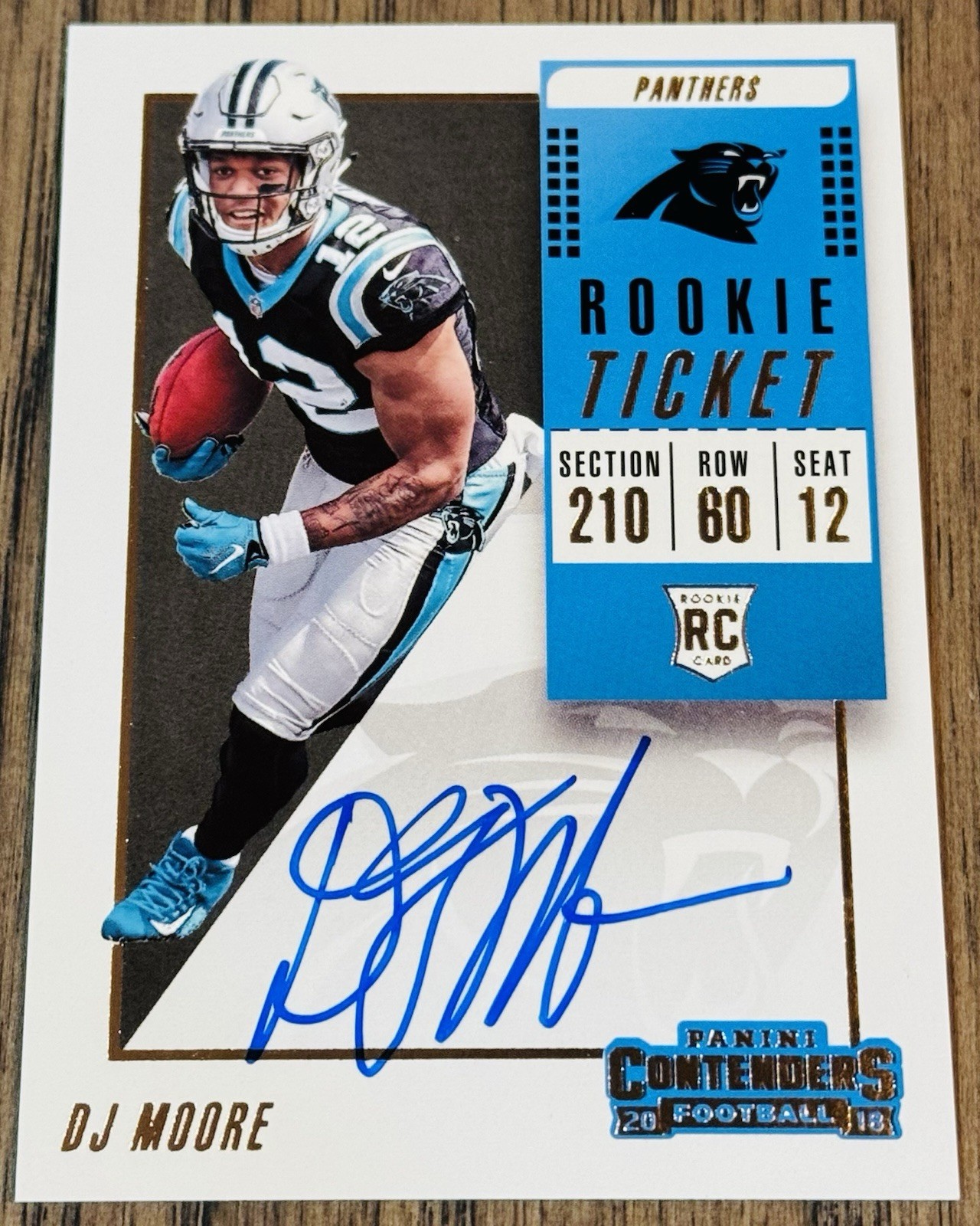 2018 Panini Contenders Rookie Ticket RPS DJ Moore #107 Rookie Auto RC