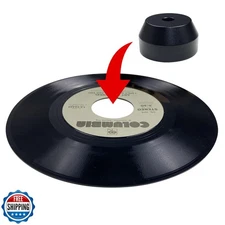 sdroceRyaM 45 RPM Record Adapter Solid Aluminum 7 Inch Vinyl Record Dome 45 A