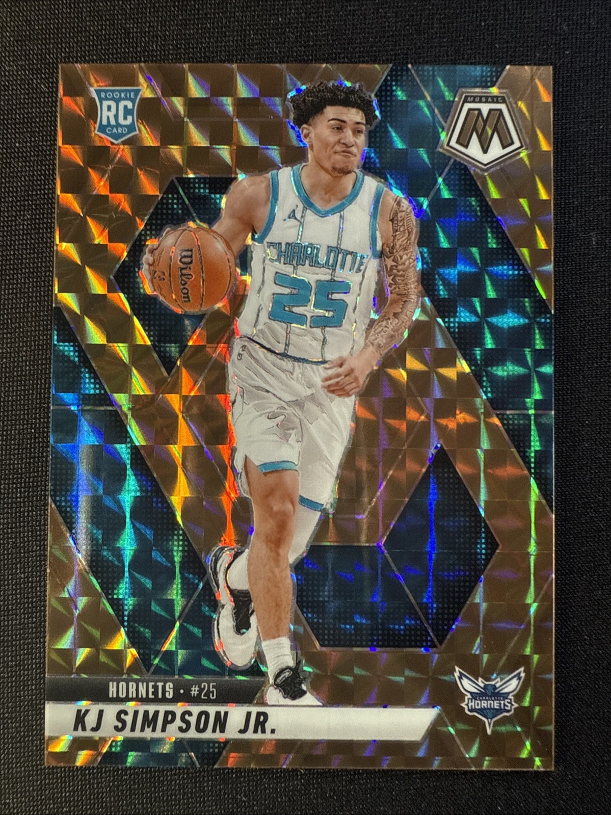 KJ Simpson Jr Rookie Card RC 2024-25 Panini Mosaic Bronze Mosaic /75 #239