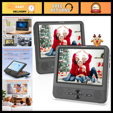 Portable Dual Car DVD Player 7.5" Headrest Video Player, Rechargeable Battery, U