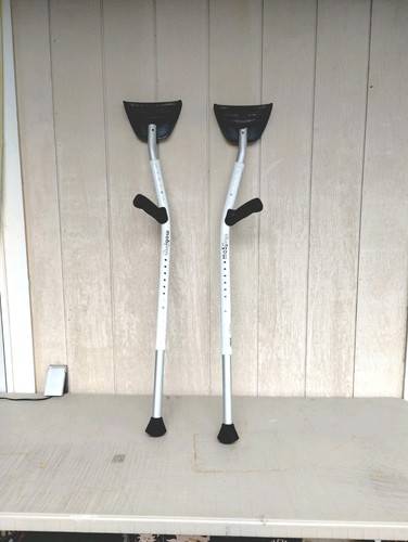 Mobilegs Ultra A300 Pair Ergonomic Crutches Adult  Adjustable 300 Lb 