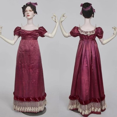 1812s British Jane Austen Regency Lace Dress Women Duchess High Waistline | eBay 1812s British Jane Austen Regency Lace Dress Women Duchess High Waistline | eBay