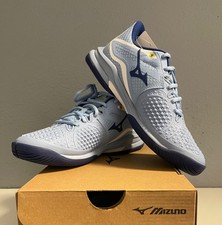 Mizuno Women's Wave Exceed Tour 6 AC Tennis Shoes in Light Blue/Navy