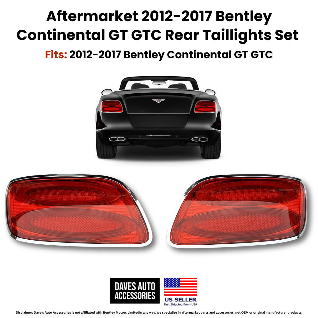 2012-2017 Bentley Continental GT GTC Rear Taillights Set Left Right