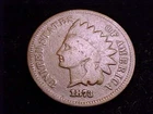 1873 Indian Head Cent, Closed 3, Good Grade