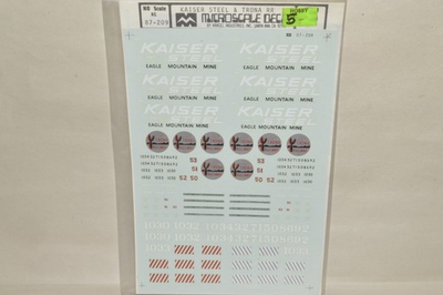 #ad HO scale Microscale 87 209 Kaiser Steel Trona RR locomotives California $5.00