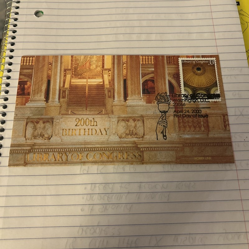 US FDC #3390 2000 Washington DC Library of Congress Hobby Link 15 of 50