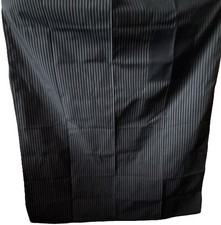 12 New Happy Chef Black Pinstripe Bistro Waist Apron w/Ties -1 Pocket