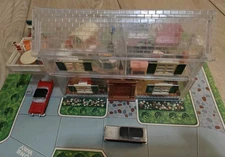 Rare Marx See & Play Doll House Mid-Century See Through Doll House w/Accessories