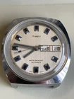 Timex Vintage Men’s Watch 1970s Viscount Day Date Automatic Chrome Spare Repair