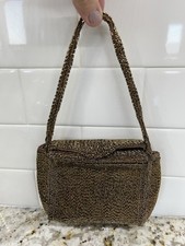 Vintage Richere Beaded Evening Bag Handmade In Japan Copper Color Small 7 X 5