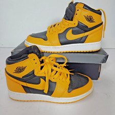 Nike Air Jordan 1 Retro High OG GS Pollen Yellow Black 575441-701 Size 5.5Y