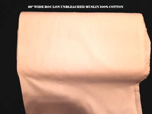 100 % Baumwollstoff BTY 36" Roc-Lon permanente Presse ungebleicht vorgeschrumpfter Musselin - Bild 1 von 2