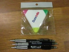 3 XPentel GraphGear 500 Drafting Pencil, 0.5/0.7mm 2Black & 1Blue Barrel W/Highl