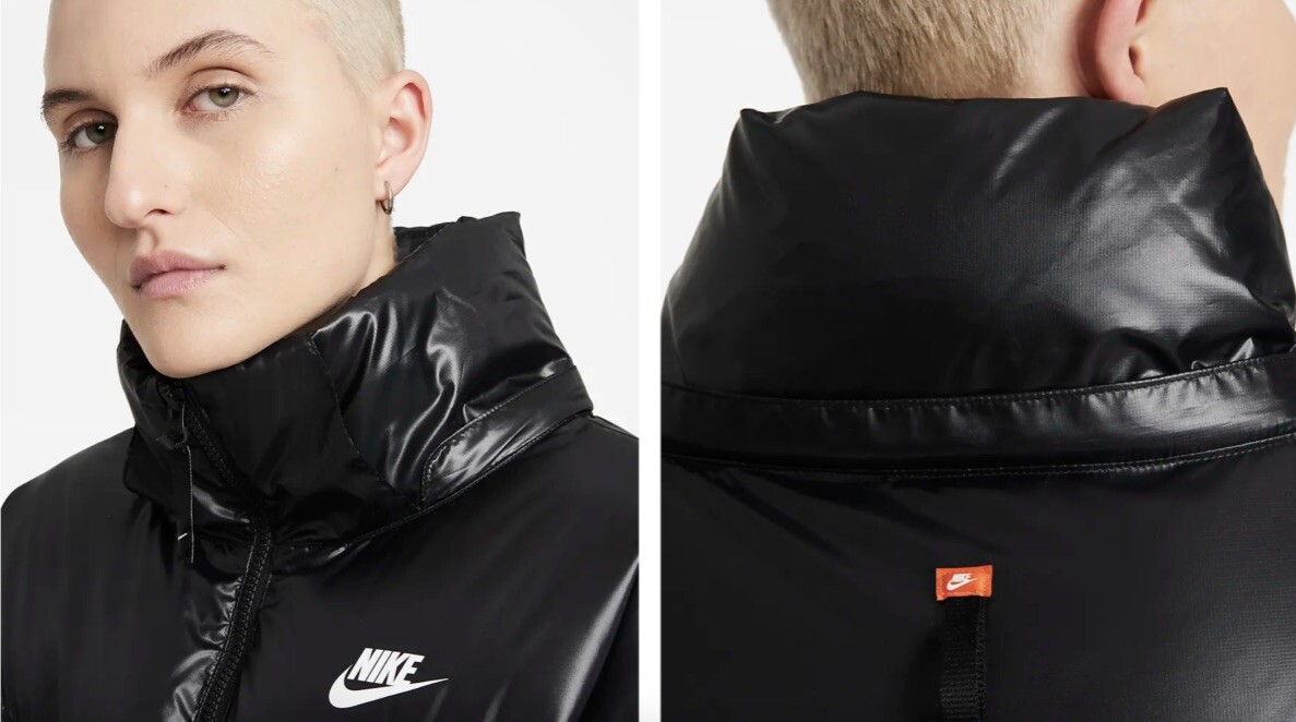 Nike Black Therma Fit Down Puffer Parka Long Coat DH4081-010 Size