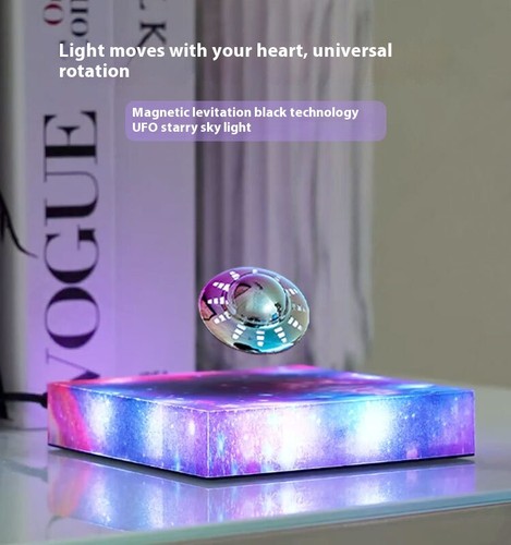 Magnetic Levitating LED UFO Rotating Floating Decor Bedside Lamp Night Light AU - Picture 6 of 10