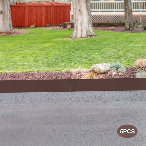 5PCS Garden Border Metal Barrier Steel Lawn Edging Metal Landscape Edging 5"x39" - Picture 3 of 13