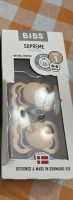 BIBS Pacifiers Supreme Collection Size 1 Natural  Rubber READ DESCRIP!