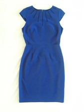 Adrianna Papell Royal Blue Womens Cap Sleeve Sheath Dress Sz 4 Work Cocktail 