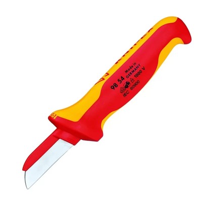 Knipex Insulated Cable Knife Surgical Steel Blade 1000V 9854 Germany NEW