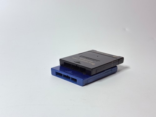 Sony 8MB Magic Gate Memory Card PLAYSTATION 2 Set2 (Negro Y Azul) - Picture 3 of 4
