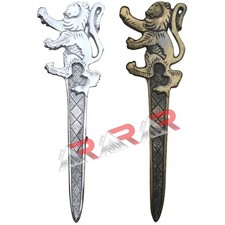 Scottish Kilt Pin Highland Lion Rampant Kilt pins Chrome Antique Finish 4" AAR