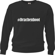 Sweatshirt Sweater #Drachenboot für Damen Herren und Kinder Farben Schwarz