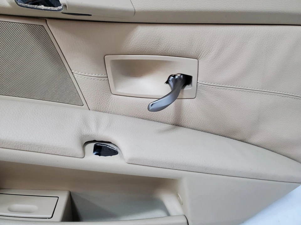 ✅ 04-07 OEM BMW E60 525 545 550 painéis de cartão porta traseira Dakota bege CONJUNTO DE COURO - Imagem 3 de 4