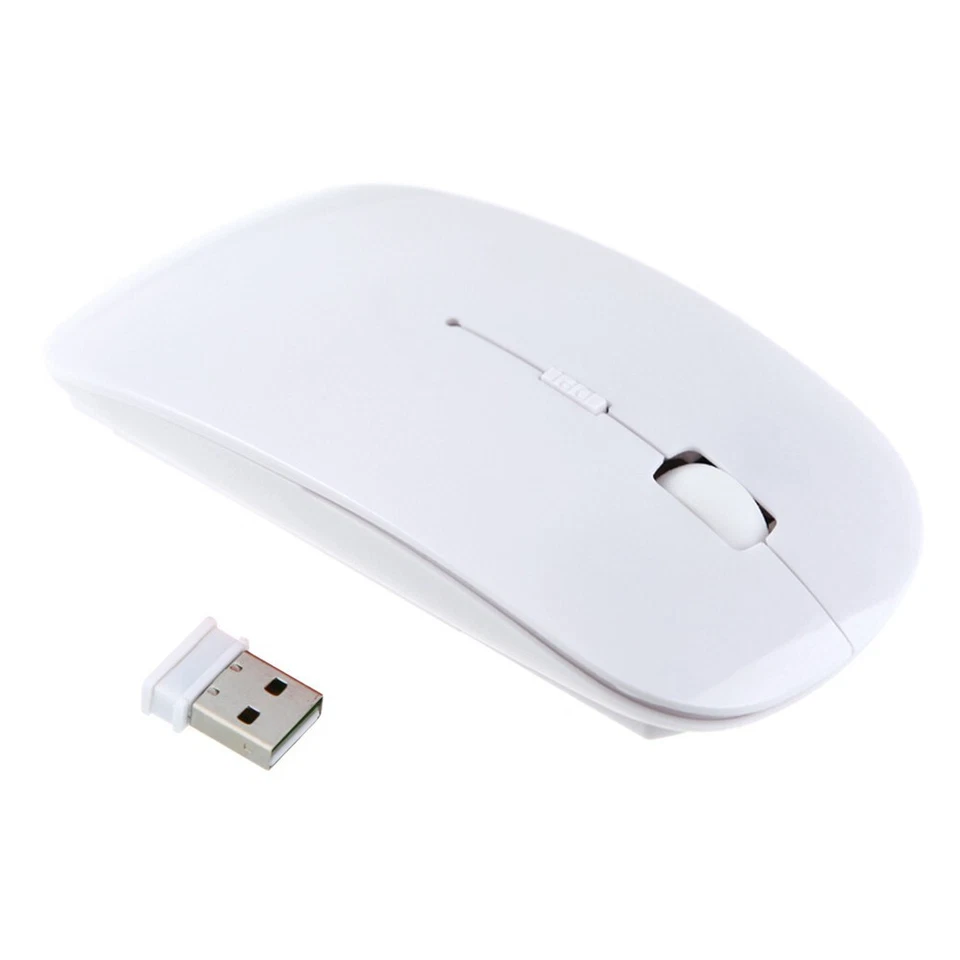 Ultra Thin SlimLine Wireless Optical Mouse Air Mouse for Laptop PC Mac - Image 3 of 4