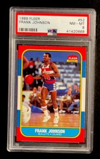 1986 FLEER BASKETBALL  #52 Frank Johnson PSA 8 NM - MT 41420669