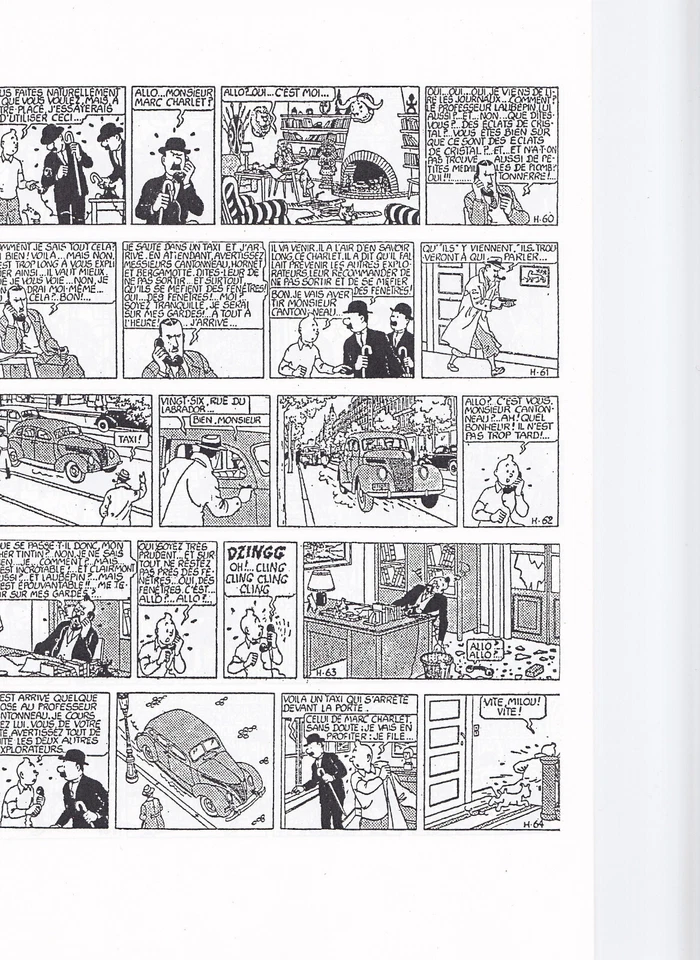 HOMMAGE A HERGE TINTIN LES 7 BOULES DE CRISTAL INTEGRALE LE SOIR NOIR ET BLANC 2 - Photo 2/2