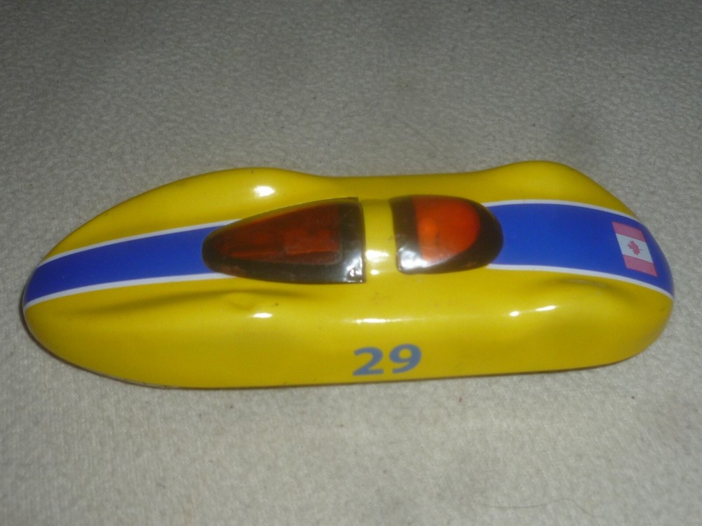 VINTAGE SCHYLLING TIN TOY LITHO RACE CAR #29 FRICTION ACTION SPARKING