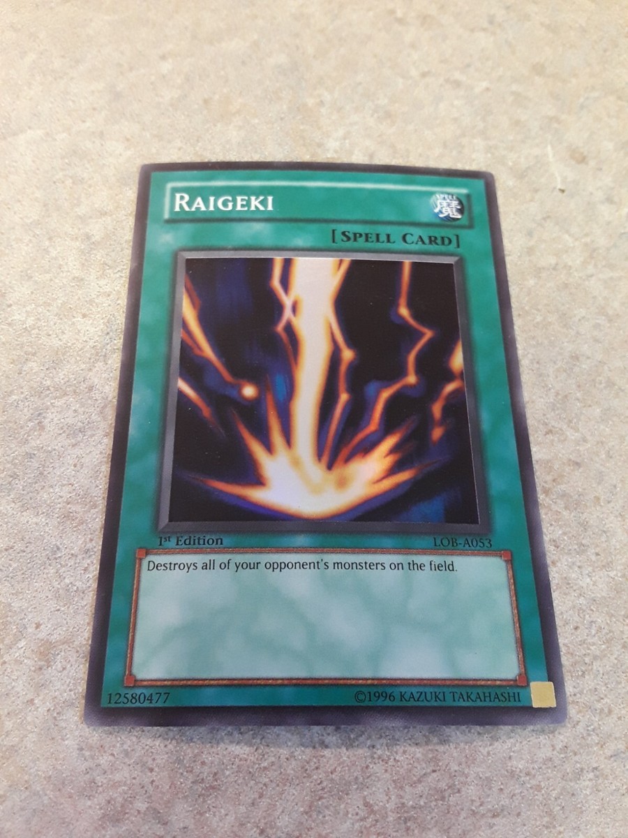 Yu-Gi-Oh 1st Edition Raigeki Foil Card Ultra Rare LOB-A053 Australian
