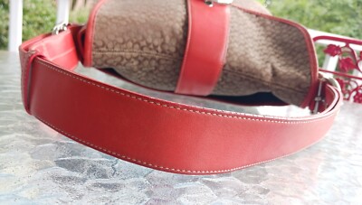 Coach Vintage Soho 6377 Beige Signature C W/Orange Leather