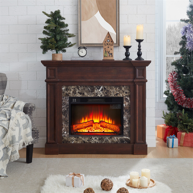 Ing Electric Fireplace Modern Space Heater With Mantel & Remote