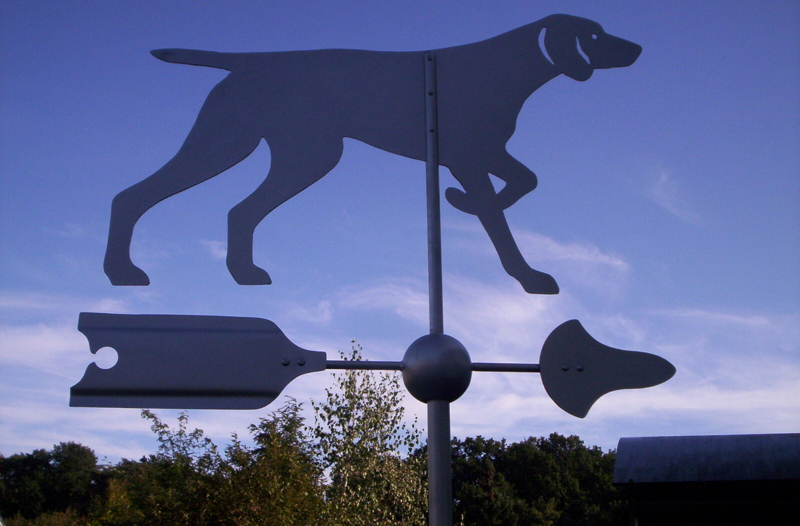 Wetterfahne Hund Design - Metall Windrichtungsanzeiger Für Garten