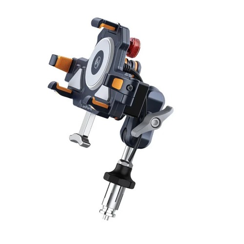 Motorcycle Phone Mount Fork Stem 15W Wireless Charging 36W Fast Wired Charging - 第 1/18 張圖片