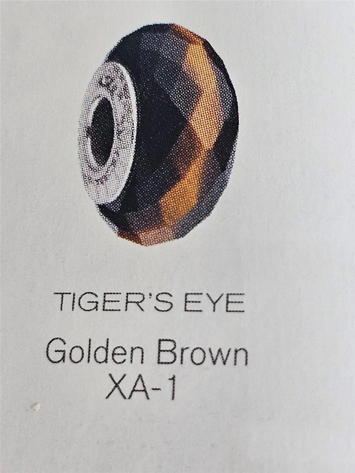 Chamilia Dorado Marrón COLECCIÓN DE JOYAS OJO DE TIGRE Cuentas de Vidrio Esterlina XA-1 Foto 2 de 4