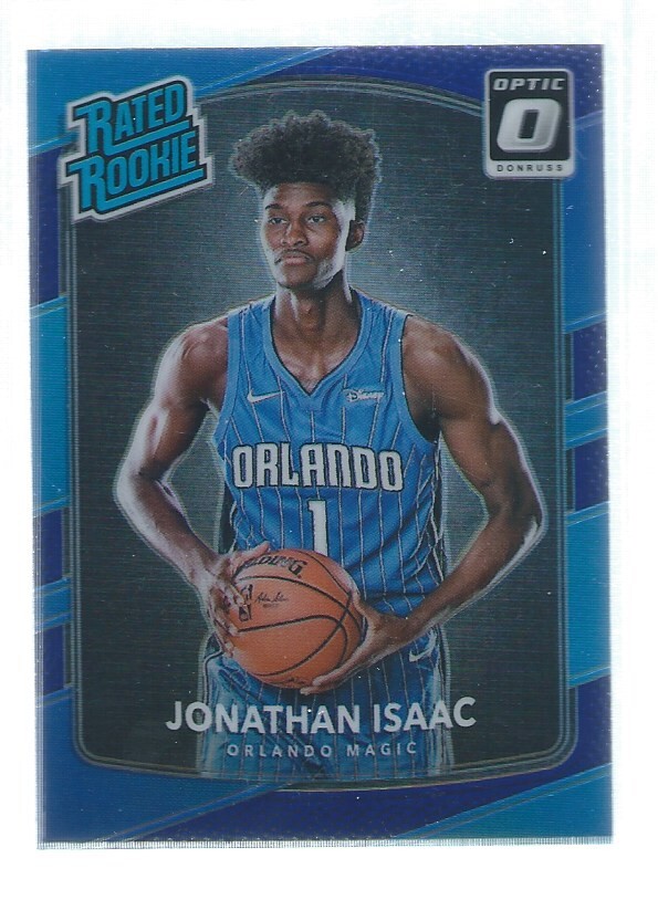 JONATHAN ISAAC 2017-18 PANINI DONRUSS OPTIC PURPLE HOLO PRIZM RC #195