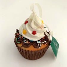 Kurt Adler Cupcake Christmas Ornament White Icing Birthday Heart Sprinkle NWT