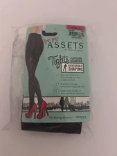 Love Your Assets Spanx Sheers Tights Flipside Diamond Reversible Shaping Black 1