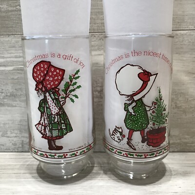 holly hobbie coke christmas glasses