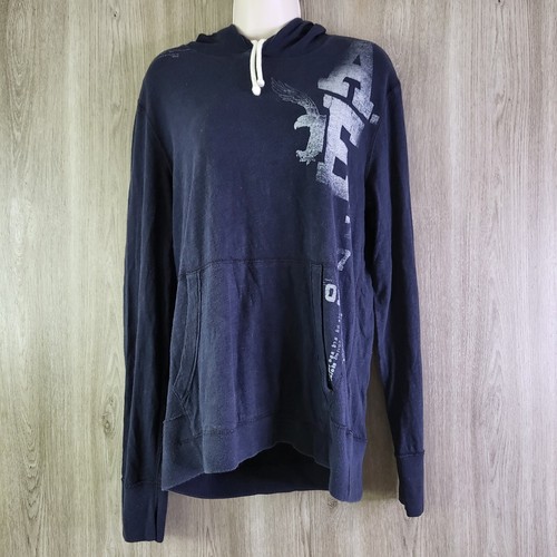 American Eagle Outfitter Womens Hoodie Blue Size m/m Grafic Front Light weight - Picture 16 of 17